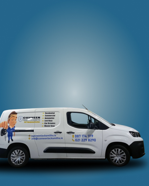 Cunneen Premier Locksmiths shop and service van